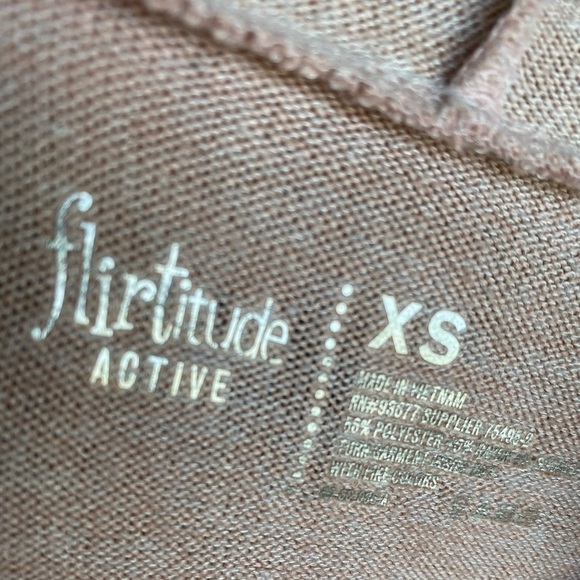 Flirtitude Active Top Pink and white cropped hoodie XS - Picture 8 of 10